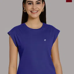 Friskers Women Blue 2 Applique T-shirt-image-13