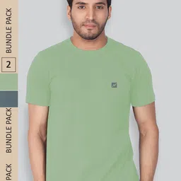 LUX NITRO Pack Of 2 Round Neck Anti Odour Lounge T-Shirt-picture-32