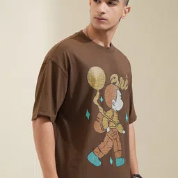 HIGHLANDER Men Graphic Printed Graphic Print Others Round Neck Cotton Oversized T-Shirt-picture-39