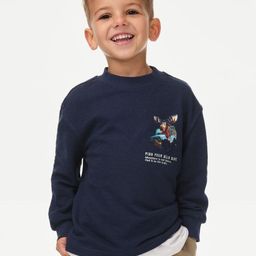 Marks & Spencer Boys Graphic Printed Cotton Sweatshirt-picture-4