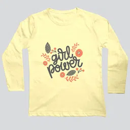 Mojua Girls Typography Printed Bio Finish Cotton T-shirt-picture-47