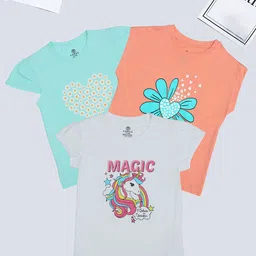 BAESD Girls 3 Printed Applique T-shirt image 1