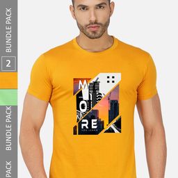 CHOZI Pack of 2 Graphic Printed Cotton T-shirt-picture-14
