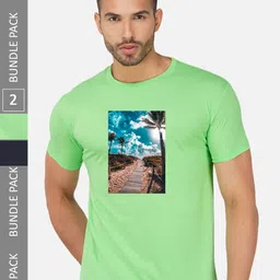 CHOZI Pack Of 2 Graphic Printed Cotton T-shirt-picture-16