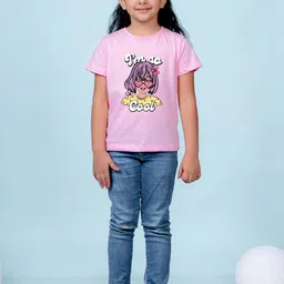 NUSYL Girls Graphic Printed Round Neck Short Sleeves T-shirt-picture-29