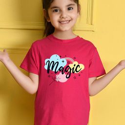 NUSYL Girls Printed Round Neck Short sleeve T-Shirt-image-84