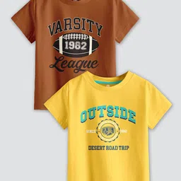 CODEZ Boys 2 Printed Cotton T-shirts-picture-40