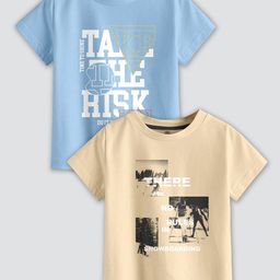 CODEZ Boys Pack Of 2 Printed Cotton Regular Fit T-shirts-picture-17