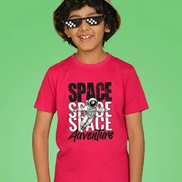 NUSYL Boys Typography Printed Round Neck T-shirt-picture-45