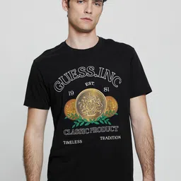 GUESS Typography Printed Cotton T-shirt-picture-16