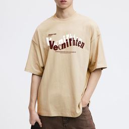 MISCHIEF MONKEY Typography Printed Cotton T-shirt-picture-27