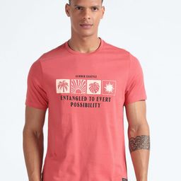 Flying Machine Typography Printed Pure Cotton T-shirt-picture-46