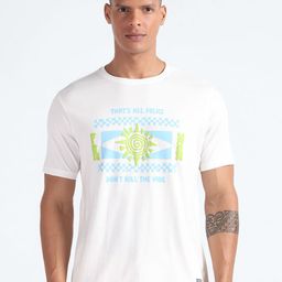 Flying Machine Typography Printed Cotton T-shirt-picture-20