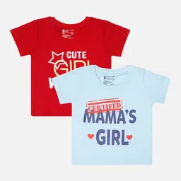 Bodycare Girls Pack Of 2 Printed Cotton T-shirts image 1