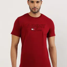 Tommy Hilfiger Round Neck Typography Printed Regular Fit Cotton T-shirt-picture-43
