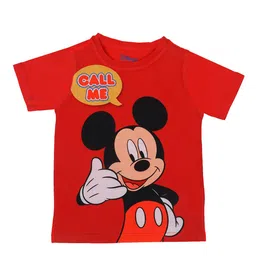 Disney by Wear Your Mind Boys Red Mickey Mouse Printed T-shirt-picture-39