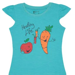 Bodycare Girls Graphic Printed Cap Sleeves Cotton T-shirt-picture-53