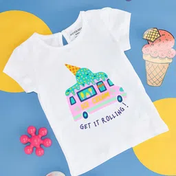Pantaloons Baby Girls Graphic Printed Round Neck Cotton Casual T-shirt-picture-22
