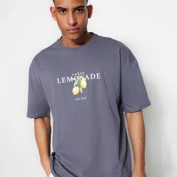 Trendyol Printed Round Neck Short Sleeves Cotton T-shirt-picture-42