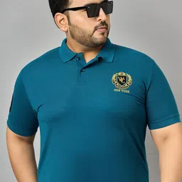 Zigo Men Solid Embroidered Plus Size Polo T-shirt-picture-51