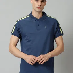 BLACK BUCK Men Solid Polo Collar Cotton Tshirt image 1
