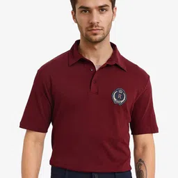 RARE RABBIT Men Polo Collar Applique T-shirt image 1