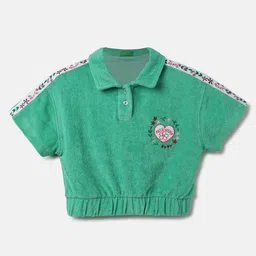 United Colors of Benetton Girls Polo Collar T-shirt-image-4