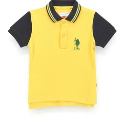 U.S. Polo Assn. Kids Boys Colourblocked Polo Collar T-shirt-picture-34