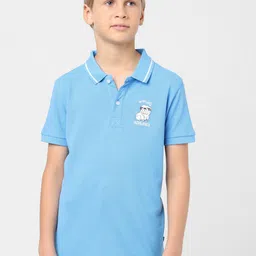 Jack & Jones Junior Boys Conversational Printed Polo Collar Cotton T-shirt-picture-21
