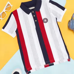 Pantaloons Junior Boys Striped Polo Collar T-shirt-picture-16
