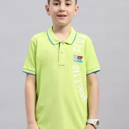 Monte Carlo Boys Typography Printed Polo Collar Cotton T-shirt-picture-36