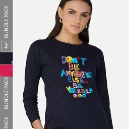 CHOZI Pack Of 2 Printed Cotton T-shirt-picture-10