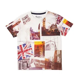 Pepe Jeans Boys Graphic Printed Pure Cotton T-shirt-picture-43