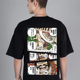 PRONK Graphic White Beard Printed Pure Cotton Oversized T-Shirt-picture-30