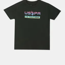 U.S. Polo Assn. Kids Boys Typography Printed Pure Cotton T-shirt-picture-37
