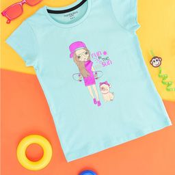 Pantaloons Junior Girls Printed Cotton T-shirt-picture-29