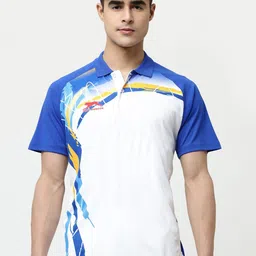 Shiv Naresh Men Printed Polo Collar T-shirt image 1