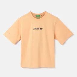 United Colors of Benetton Boys Round Neck Short Sleeves Typography Cotton Boxy T-shirt-picture-10