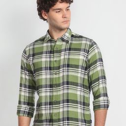 Flying Machine Checked Pure Cotton Casual Shirt-picture-31