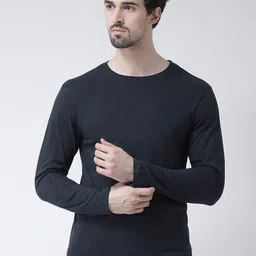 Friskers Men Navy Blue Pure Cotton T-shirt-image-24