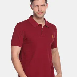 U.S. Polo Assn. Men Polo Collar Slim Fit Pure Cotton T-shirt-picture-28