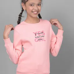 Crimsoune Club Girls Typographic Printed Sweatshirt-picture-23