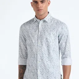 Flying Machine Slim Fit Floral Printed Spread Collar Cotton Casual Shirt-image-59