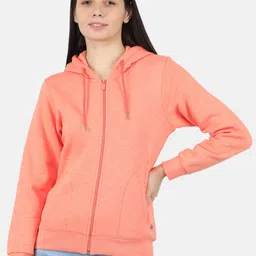 Monte Carlo Women Peach-Coloured Hooded Sweatshirt-image-64