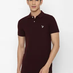 AMERICAN EAGLE OUTFITTERS Men Burgundy Solid Polo Collar T-shirt-picture-16