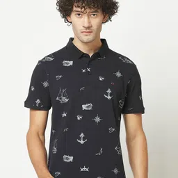 Crimsoune Club Conversational Printed Polo Collar T-shirt-picture-13