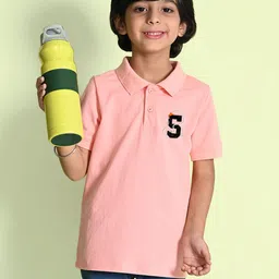 NUSYL Boys Varsity Printed Polo Collar T-shirt-image-9