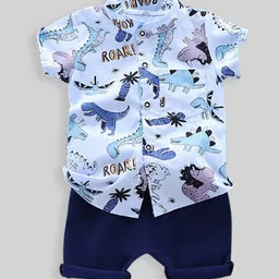 INCLUD Boys Conversational Printed Shirt With Shorts image 1