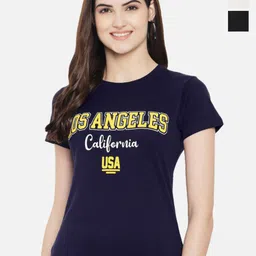 Fabflee Pack Of 3 Printed Round Neck Short Sleeves Cotton T-Shirt-picture-22