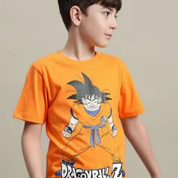 Kids Ville Boys Dragon Ball Z Printed Pure Cotton T-Shirt-image-33